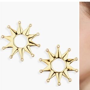Lele Sadoughi Crystal Sun Stud Earrings